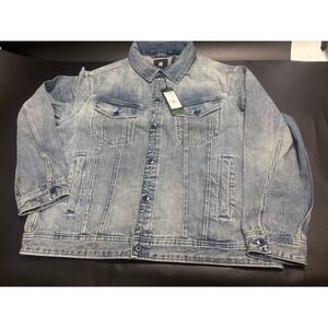 G-Star Raw Women's Oversized Denim Jacket Sun Faded Air Force Blue Med MSRP $200
